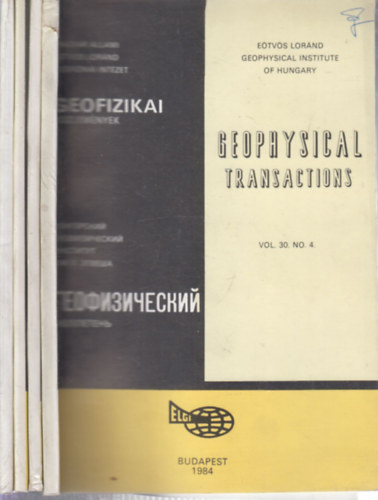 Sz. Kilnyi va  (szerk.) - Geofizikai Kzlemnyek - Geophysical Transactions Vol. 30/1-4.