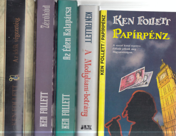 5 db. krimi (Pap�rp�nz + A Modigliani-botr�ny + Az �den Kalap�csa + Z�r�k�d + Az id�k v�gezet�ig)
