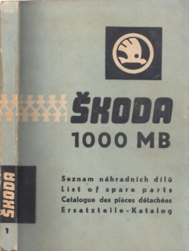 Skoda 1000 MB - ptalkatrsz katalgus (tbbnyelv)