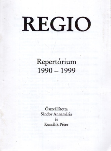 Regio   Repertrium  ( 1990-1999)