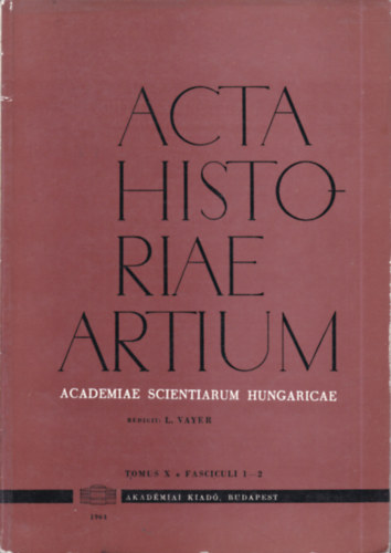L. Vayer - Acta Historiae Articum (Tomus X /1-2.)