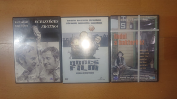 3 klasszikus magyar v�gj�t�k DVD-n: Indul a bakterh�z, Eg�szs�ges erotika, Roncsfilm