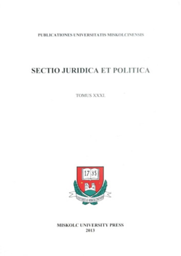 Sectio juridica et politica - Tomus XXXI.