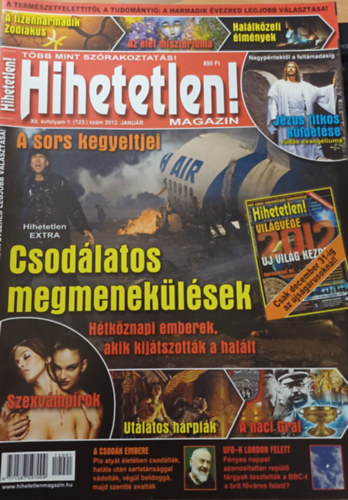 Hihetetlen! magazin - XII. �vfolyam 1. (123.) sz�m, 2012. janu�r