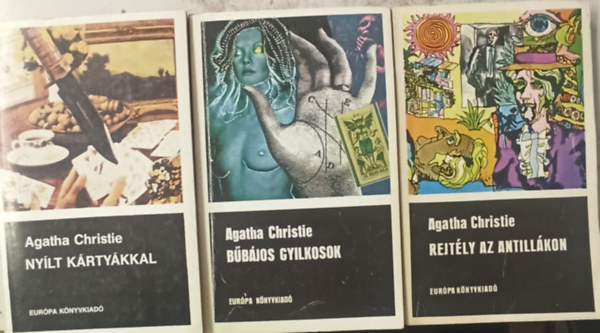 3 db Agatha Christie: Rejtly az antillkon +Bbjos gyilkosok +Nylt krtykkal