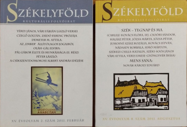 Lvtei Lzr Lszl  (fszerk.) - Szkelyfld - XV. vf. 2., 8. szm (2011. februr, augusztus) (2 lapszm)