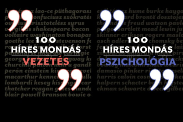2 db 100 h�res mond�s: 100 h�res mond�s Pszichol�gia + 100 h�res mond�s - Vezet�s