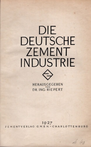 Die Deutsche zement industrie- nmet