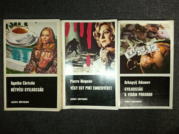 H�tv�gi gyilkoss�g + V�gy egy pint emberv�rt + Gyilkoss�g a vid�m parkban (3db Fekete K�nyvek krimi)