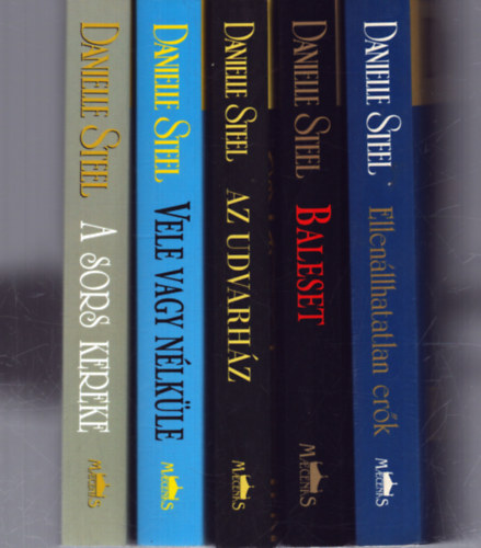 5 db Danielle Steel romantikus regny: Ellenllhatatlan erk - Baleset - Az udvarhz - Vele vagy nlkle - A sors kereke