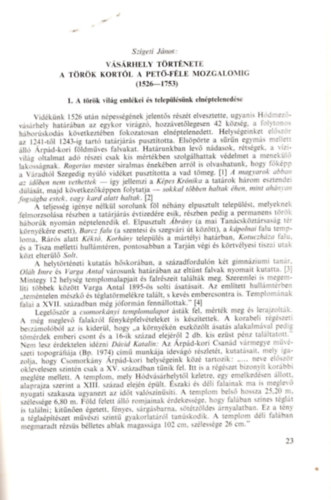 Az Alfldi mezvrosok s  a magyar  feudlis hatalom - Falvak, mezvrosok az Alfldn - Klnlenyomat