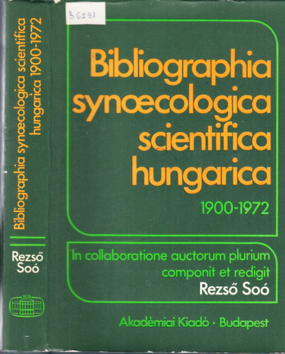 Bibliographia synoecologica scientifica hungarica 1900-1972