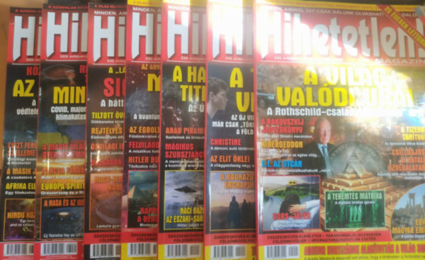 5 db Hihetetlen! Magazin (sz�rv�nysz�mok, lapsz�mok a term�klapon)