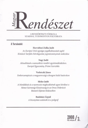 Magyar Rendszet 2008 VIII. 3
