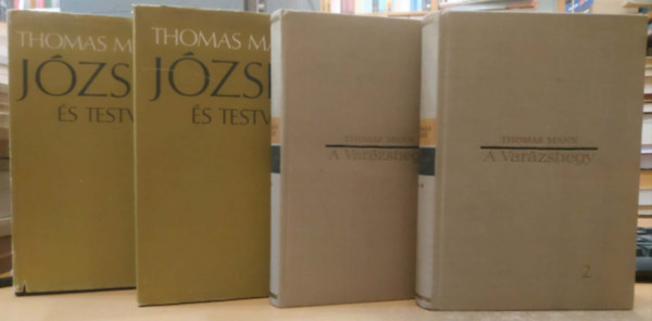 4 db (2 m�) Thomas Mann k�nyv: Var�zshegy 1-2. + J�zsef �s testv�rei 1-2.