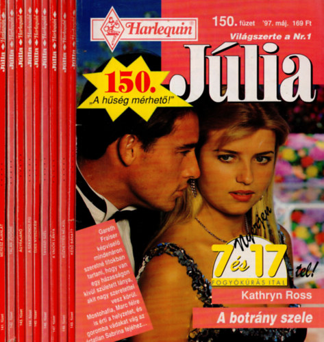 10 db Jlia magazin 141-150. fzet ( Mersz ajnlat, Taln jvre, gyrajr, A szaxofonos fi, des nyuszikm, Tavaszi szl..,A vadr lnya, Kzvetts nlkl, Ks bnat? A botrny szele