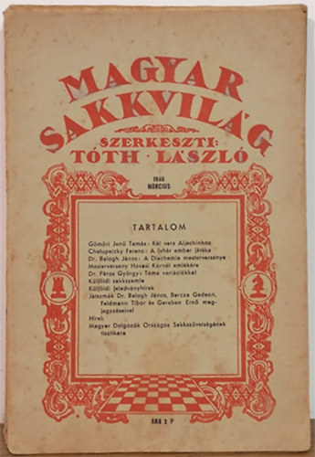 Magyar sakkvilg 1946. mrcius (XXXI. vf. 3. szm)