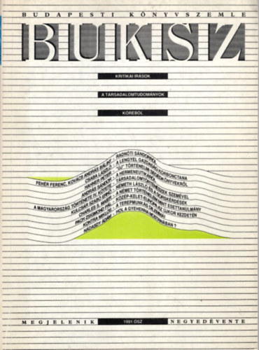 Ers Ferenc, Gyni Gbor Bence Gyrgy - BUKSZ- Budapesti Knyvszemle 1991 sz  ( Kritikai rsok a trsadalomtudomnyok krbl )