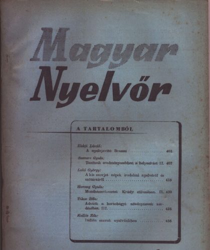 Magyar nyelvr 1955/pr.-jn. (II. negyedvi szm)