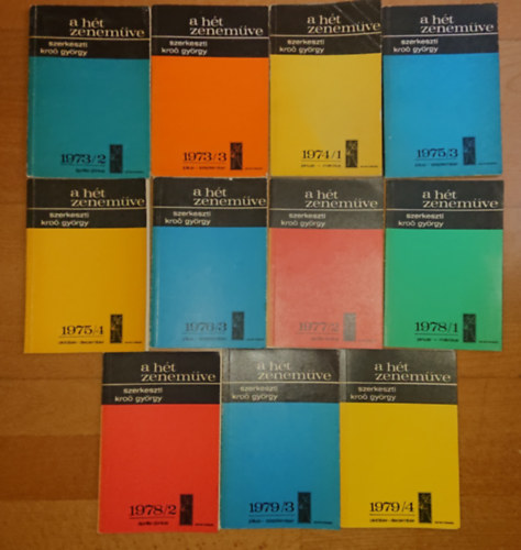 11 ktet A ht zenemve cm sorozatbl a '780-es vekbl: 1973/2, 1973/3, 1974/1, 1975/3, 1975/4, 1976/3, 1977/2, 1978/1, 1978/2, 1979/3, 1979/4