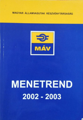 Magyar llamvasutak - MV menetrend 2002-2003