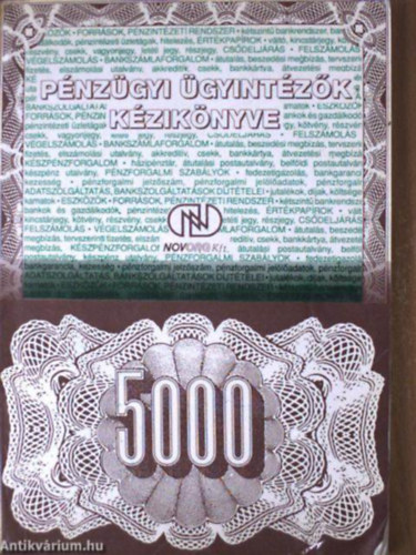 P�nz�gyi �gyint�z�k k�zik�nyve