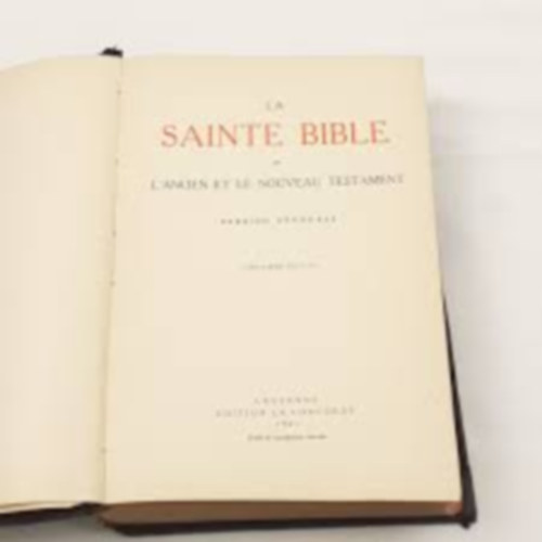 La Sainte Bible
