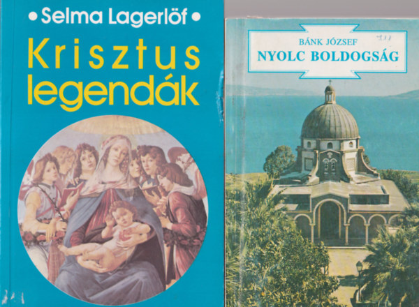 4 db vallsi knyv: Nyolc boldogsg + Krisztus legendk + A mennyei kiskert eltere 1. + II. Jnos Pl ppa