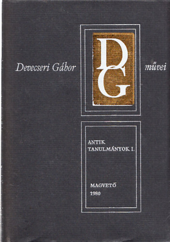 Devecseri G�bor - Antik tanulm�nyok I. - Kalauz Hom�roszhoz