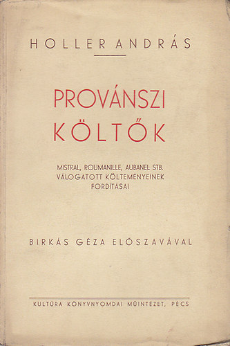 Holler Andrs - Provnszi kltk