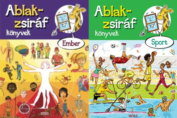 2 db az Ablak-zsirf sorozatbl:  Ablak-zsirf knyvek - Sport + Ablak-zsirf knyvek - Ember