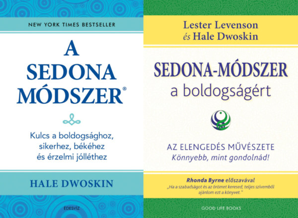 2 db knyv a Sedona-mdszerrl: A Sedona-mdszer - Kulcs a boldogsghoz, sikerhez, bkhez s az rzelmi jllthez + Sedona-mdszer a boldogsgrt - Az elengeds mvszete - knnyebb, mint gondolnd!