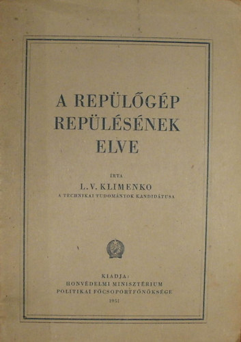 L. V. Klimenko - A rep�l�g�p rep�l�s�nek elve