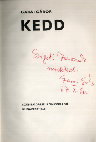 Kedd - dedik�lt