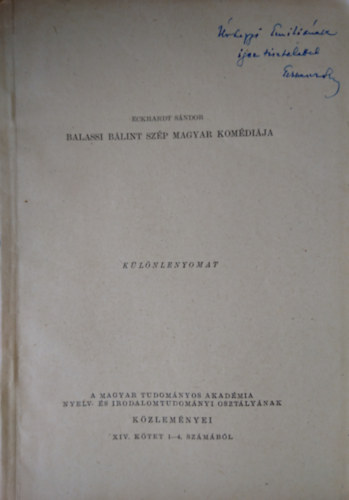 Balassi Blint szp magyar komdija