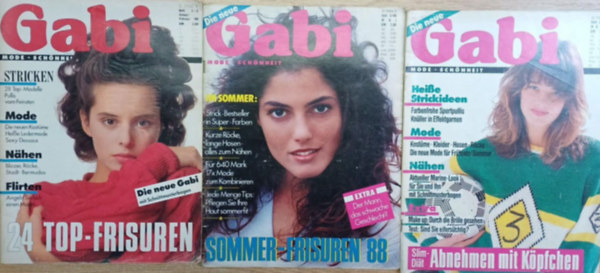 3 db Gabi kzimunka magazin (nmet nyelv): 1988 janur-februr, 1988. mrcius, 1988. mjus