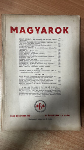 Magyarok 1946 december h�  - II. �vfolyam 12. sz�m