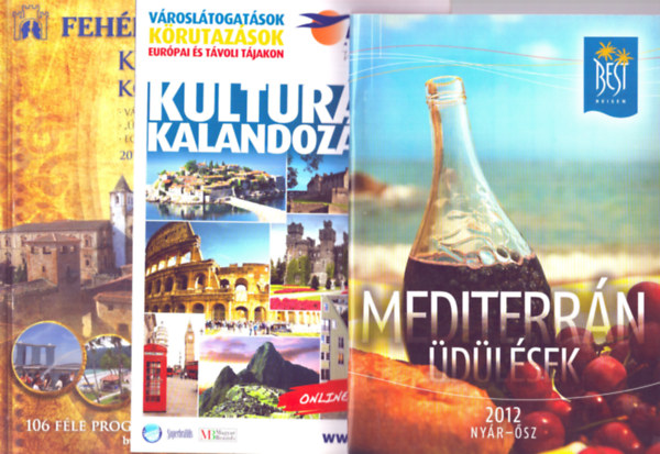 3 db 2012-es utazsi prospektus: Best Reisen mediterrn dlsek 2012 nyr-sz - Fehrvr Travel Kulturlis Krutazsok 2012. prilis-november - Ibusz Kulturlis kalandozsok 2012