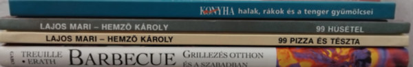 4db Szakcsknyv (Magyar konyha, Nemzetkzi konyha) : 99 Hstel 33 telfotval - Magyar konyha halak, rkok s a tenger gymlcsei - 99 Pizza s tszta - Barbecue, Grillezs otthon s a szabadban