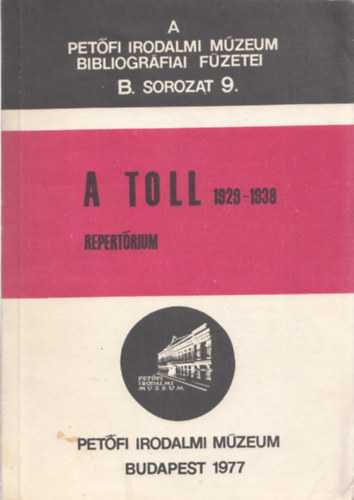 A Toll 1929-1938 repetrrium B.sor. 9.
