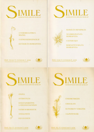 Simile - Homeop�ti�s Orvosi Szaklap - 2004. teljes 11. �vfolyam 1-4.