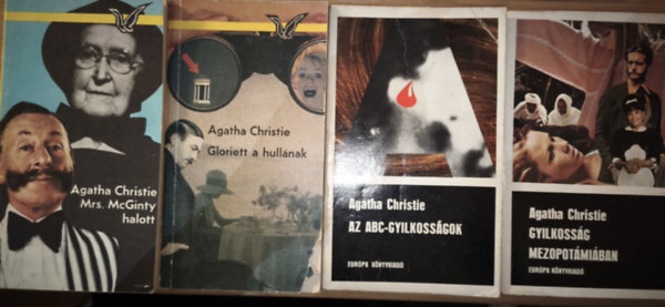 4db Agatha Christie reg�ny - Gloriett a hull�nak, Mrs. McGinty halott, Gyilkoss�g Mezopot�mi�ban, Az ABC-gyilkoss�gok