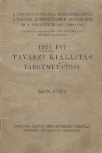 1924. vi Tavaszi killts trgymutatja