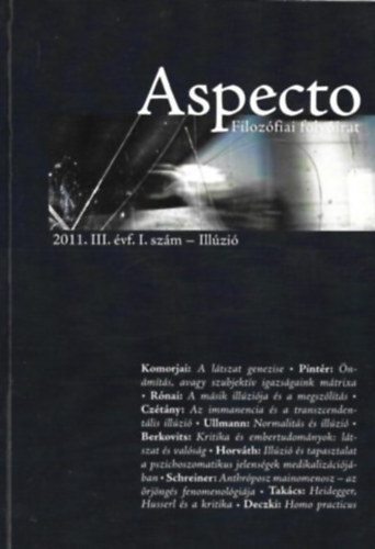 Aspecto Filozfiai folyirat 2011.III.vf.I.szm Illzi