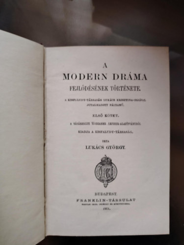 A modern drma fejldsnek trtnete 1.