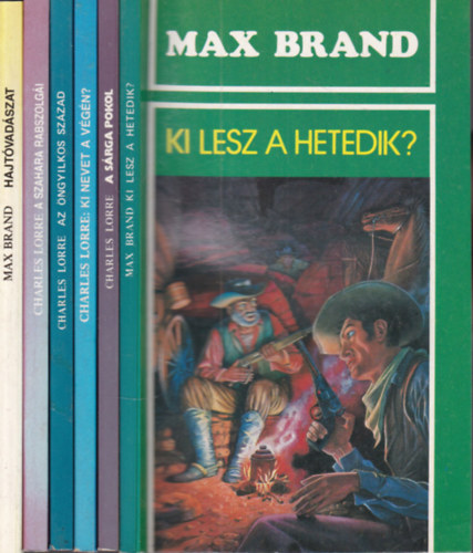 6 db. klasszikus magyar krimi (Ki lesz a hetedik? + A s�rga pokol + Ki nevet a v�g�n? + Az �ngyilkos sz�zad + A Szahara rabszolg�i + Hajt�vad�szat)