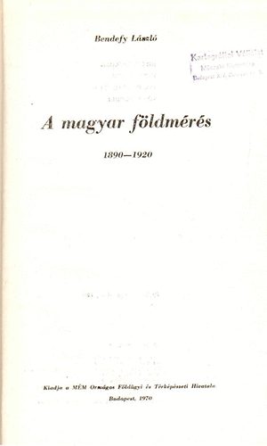 A magyar fldmrs 1890-1920