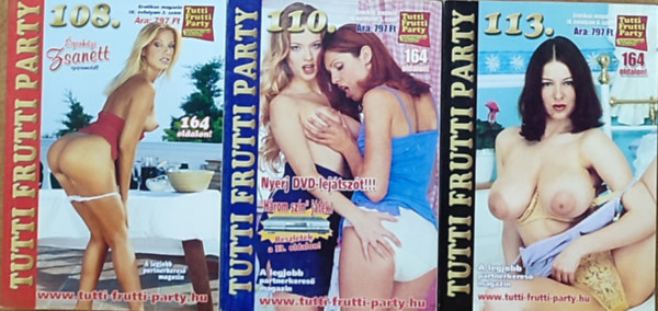 3db Tutti Frutti Party magazin - IX. vfolyam 3. szm, 5. szm, 8. szm