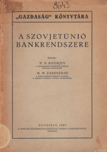 A Szovjetni Bankrendszere