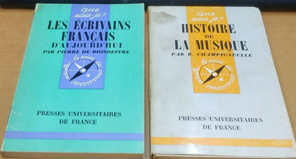 Bernard Champigneulle, Pierre de Boisdeffre - Les crivains Francais D'Aujourd'hui + Histoire de La Musique (2 ktet)